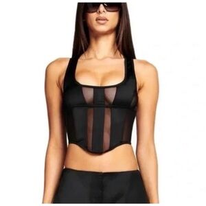 I.AM.GIA Lucina Mesh Corset Top